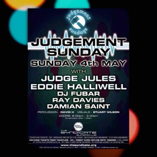 Flyer of Syndicate Nightclub featuring Judge Jules.